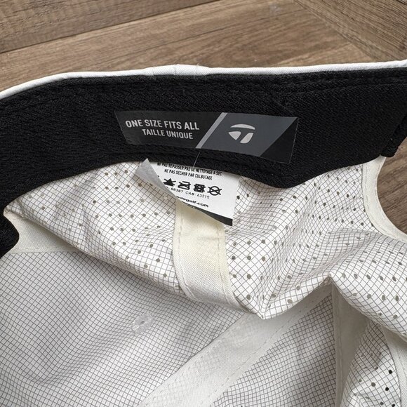 TaylorMade Cap Hat White Adjustable Hook and Loop One Size SIM TP5 - Picture 10 of 10